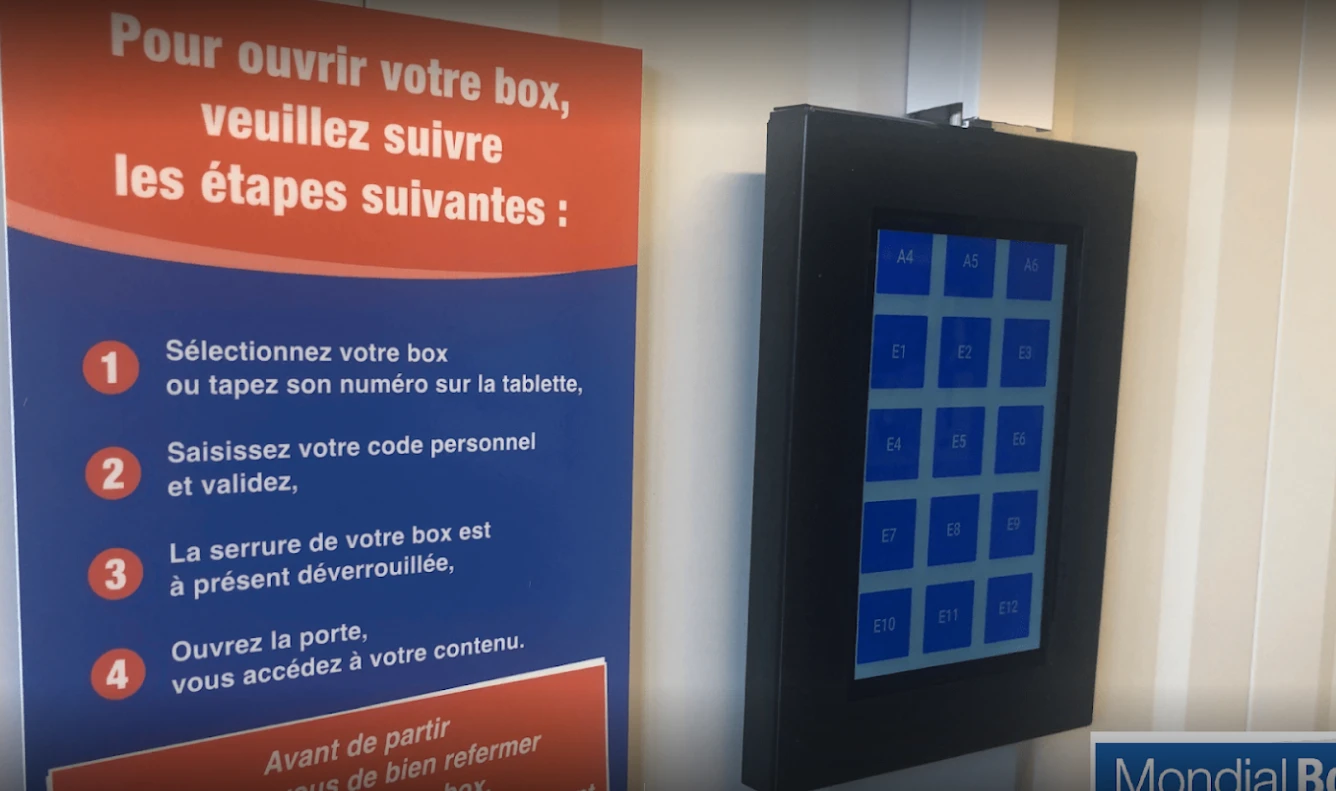 Tablette ouverture box à distance MondialBox Quimper